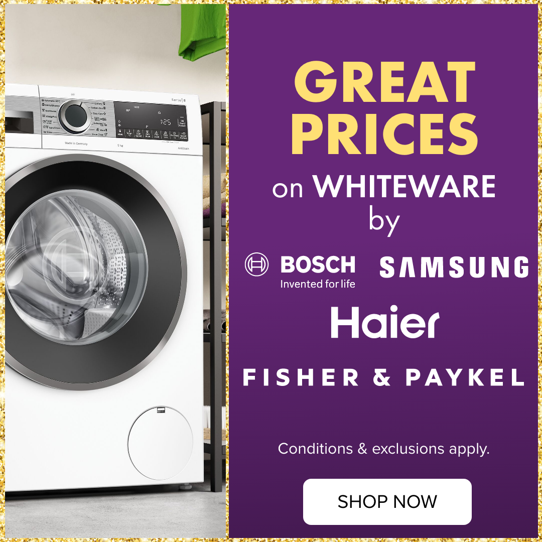 GREAT PRICES on Whiteware by Bosch, Samsung, Haier and Fisher & Paykel