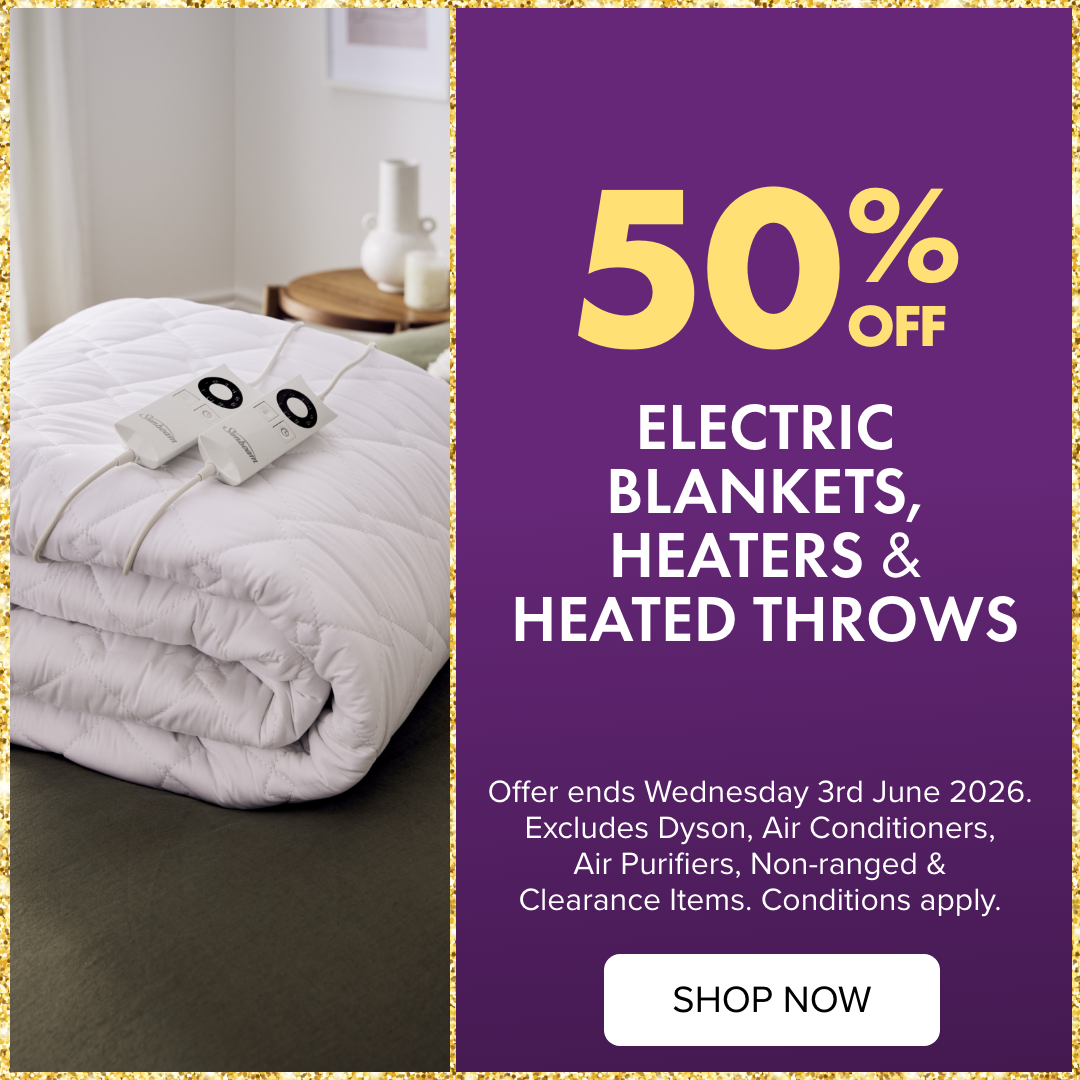 50% OFF Electric Blankets, Heaters & Heated Throws