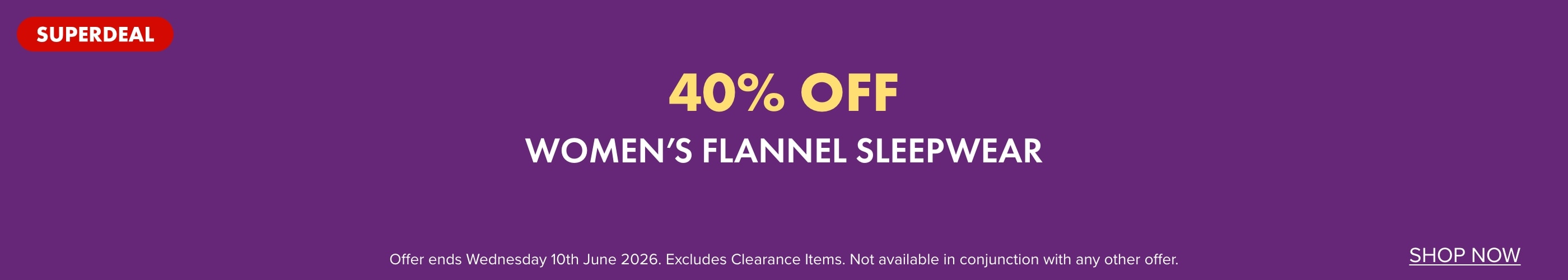 SUPERDEAL 40% OFF Women's Flannel Sleepwear