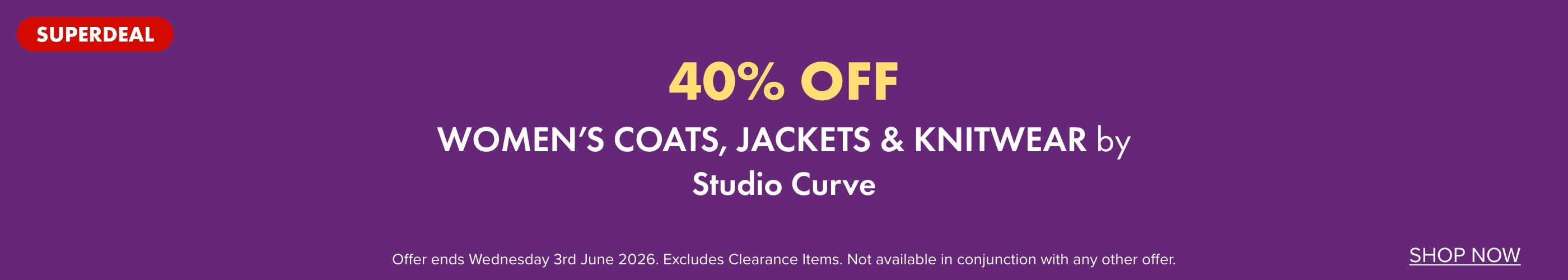 40% OFF Women's Coats, Jackets & Knitwear by Studio Curve