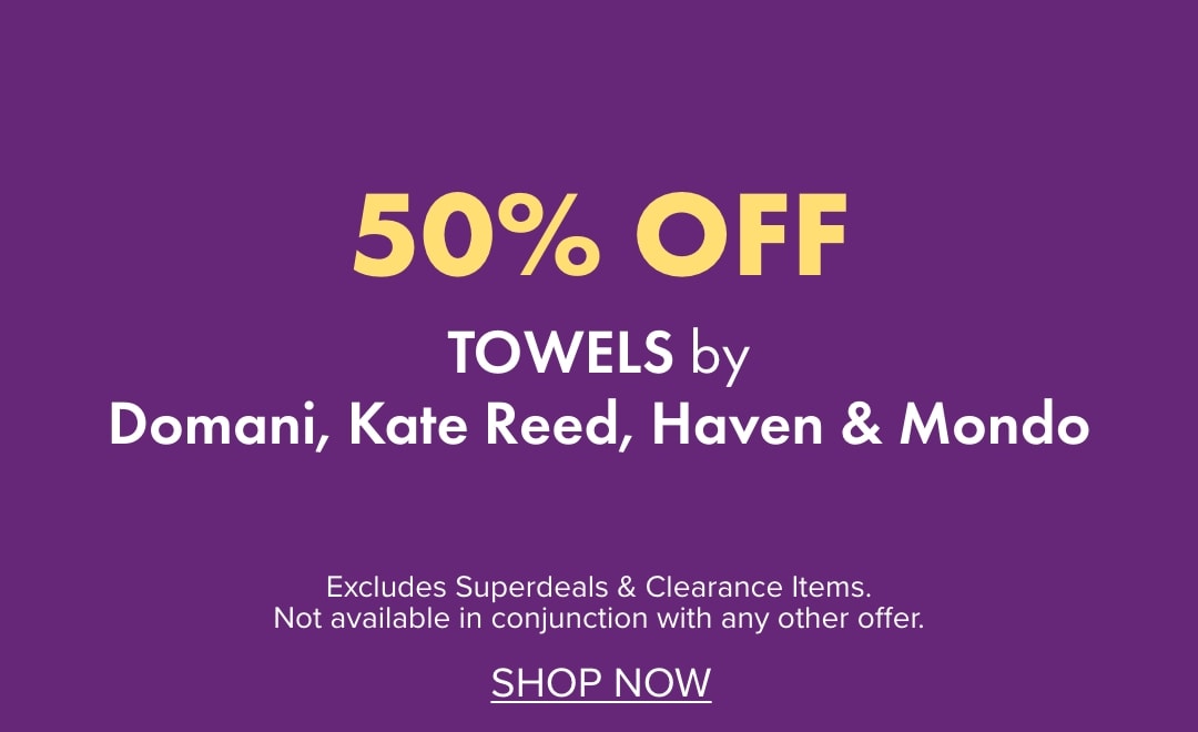 50% OFF Towels by Domani, Kate Reed, Haven & Mondo