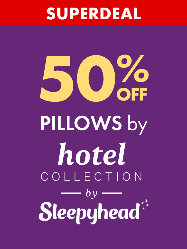 SUPERDEAL 50% OFF Hotel Collection Pillows by Sleepyhead