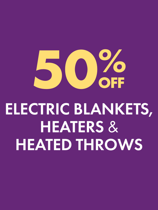 50% OFF Electric Blankets, Heaters & Heated Throws