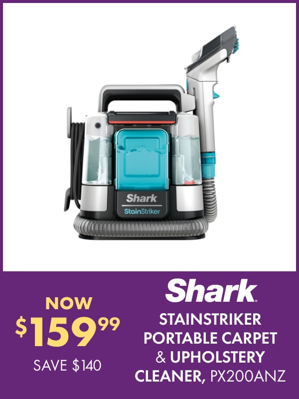 NOW $159.99 SAVE $140 Shark StainStriker Portable Carpet & Upholstery Cleaner, PX200ANZ