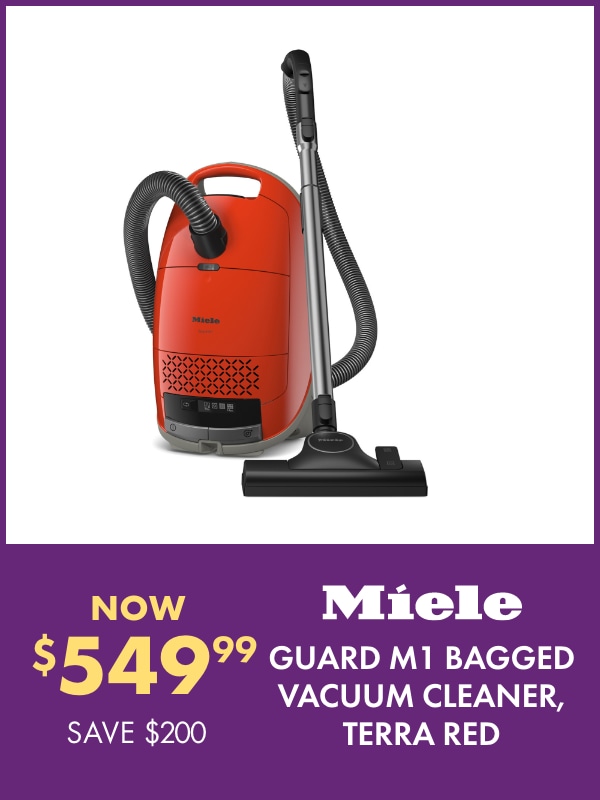 NOW $549.99 SAVE $200 Miele Guard M1 Bagged Vacuum Cleaner, Terra Red