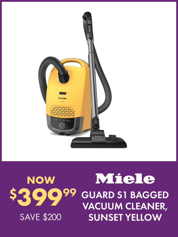 NOW $399.99 SAVE $200 Miele Guard S1 Bagged Vacuum Cleaner, Sunset Yellow