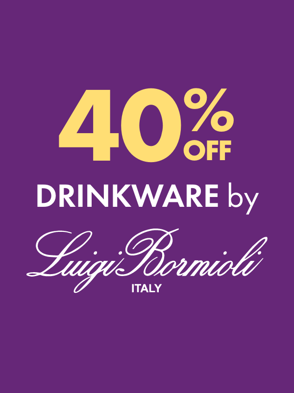 40% OFF Drinkware by Luigi Bormioli