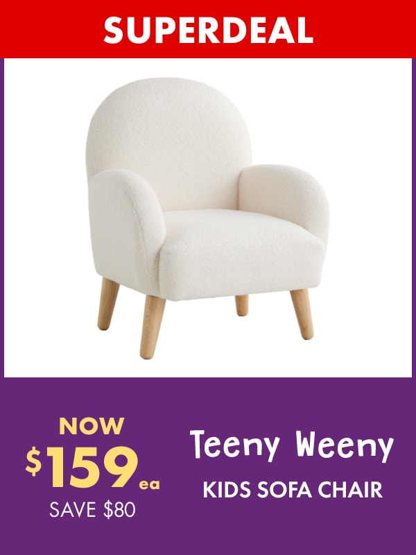  SUPERDEAL NOW $159 Kids Sofa Chair by Teeny Weeny
