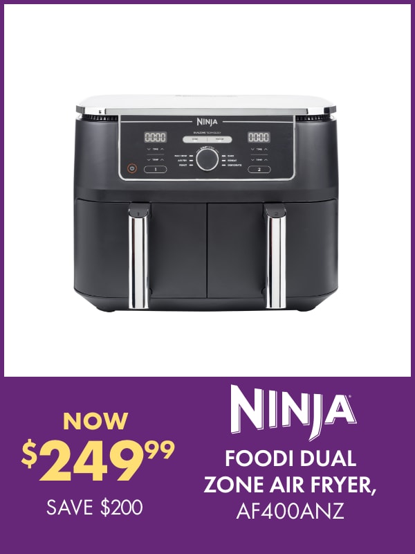 NOW $249.99 SAVE $200 Ninja Foodi Dual Zone Air Fryer, AF400ANZ