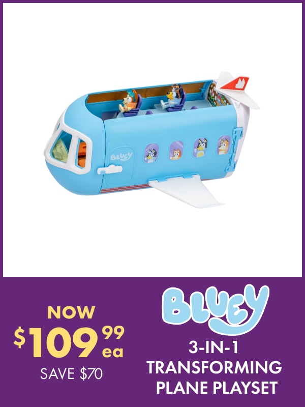 Now $109.99ea  3-in-1 Transforming Plane Playset by BLUEY 