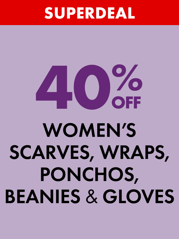 SUPERDEAL 40% Off Women's Scarves, Wraps, Ponchos, Beanies & Gloves