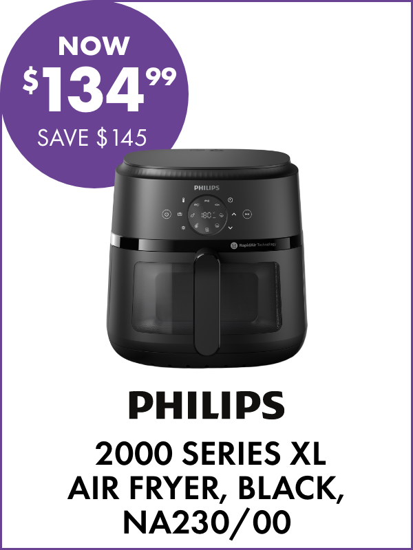 NOW $134.99 SAVE $145 Philips 2000 Series XL Air Fryer, Black, NA230/00
