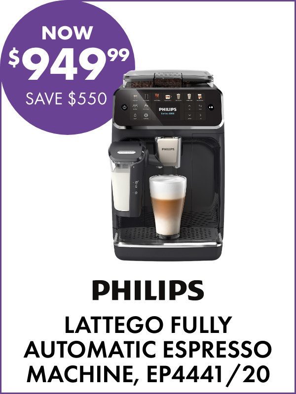 NOW $949.99 SAVE $550 Philips LatteGo Fully Automatic Espresso Machine, EP441/20