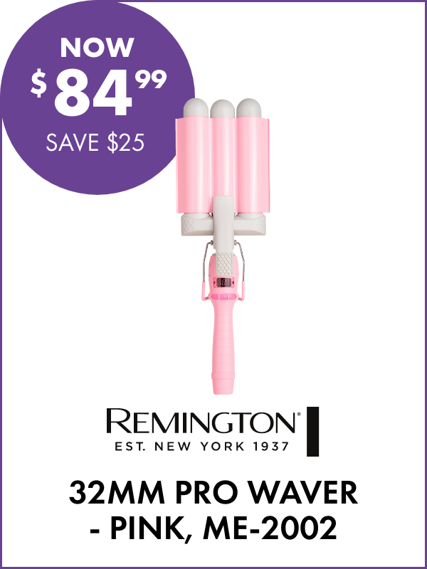 NOW $84.99 SAVE $25 Remington 32mm Pro Waver - Pink, ME-2002
