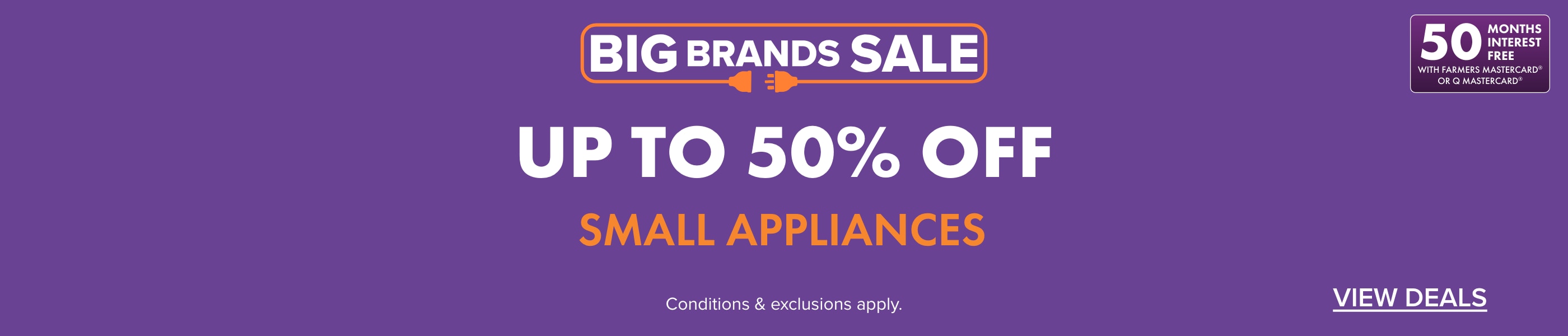 UP TO 50% OFF Small Appliances