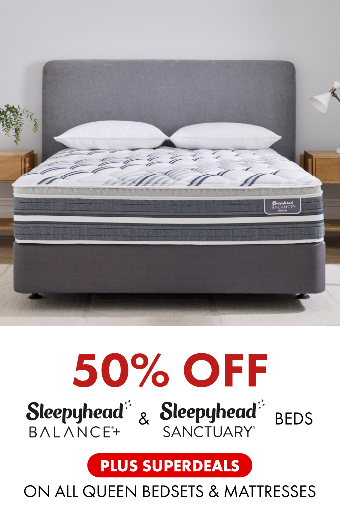 50% Off Beds by Sleepyhead (All Queen Bedsets & Mattresses, Plus Superdeals)