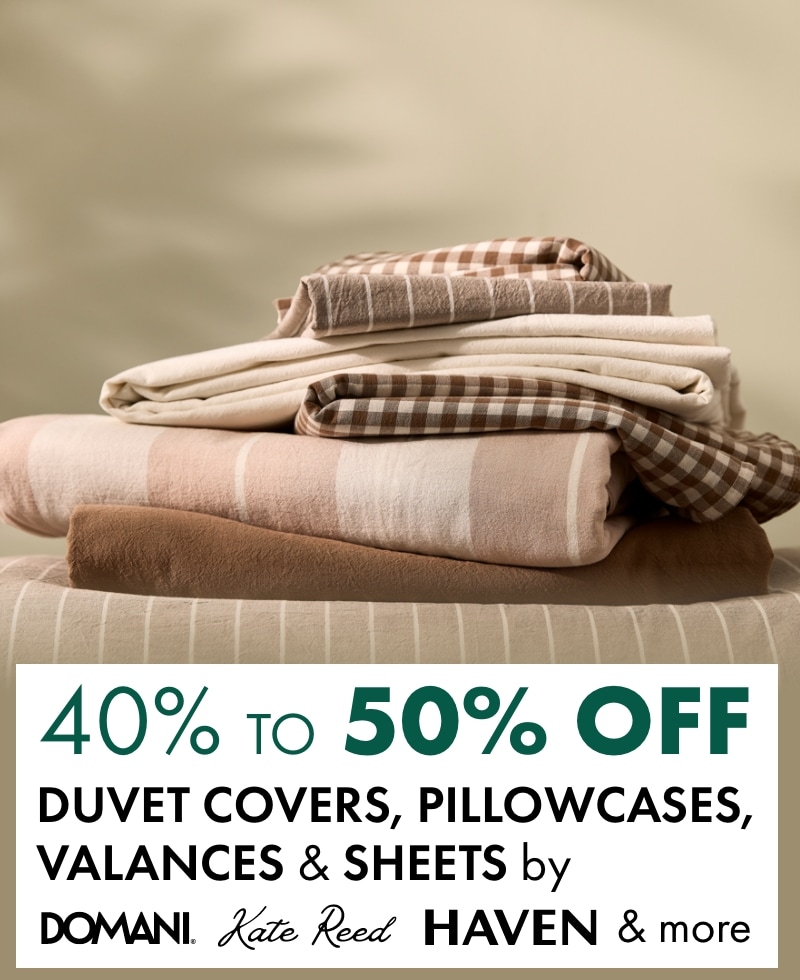 40–50% OFF Duvet Covers, Pillowcases, Valances & Sheets by Domani, Kate Reed, Haven & more