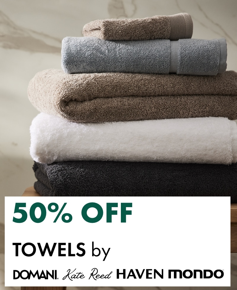 50% OFF Towels by Domani, Kate Reed, Haven & Mondo