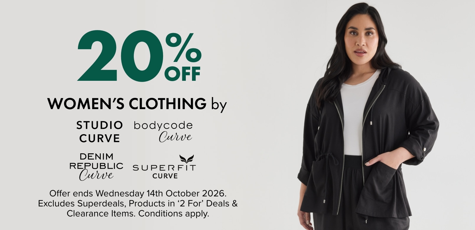 20% OFF Women's Clothing by Studio Curve, Bodycode Curve, Denim Republic Curve, Superfit Curve