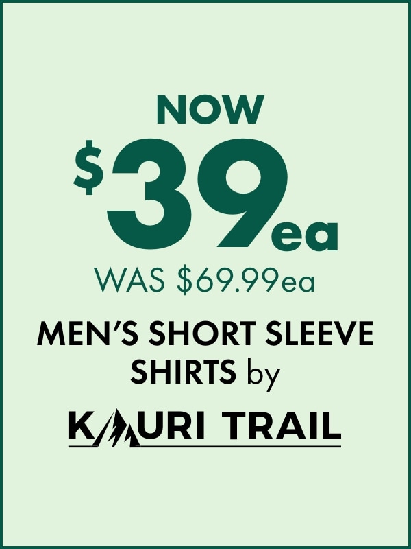 NOW $39ea WAS $69.99ea Men's Short Sleeve Shirts by Kauri Trail