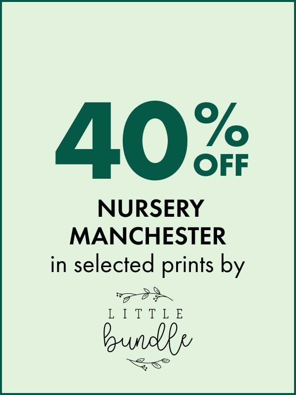 40% OFF Nursery Manchester Selected Prints by Little Bundle