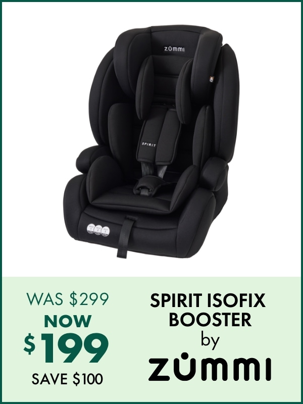 Spirit Isofix Booster by Zummi - NOW $199, WAS $299 - Save $100