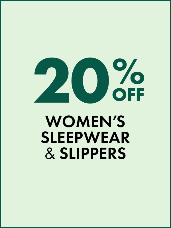 20% OFF Women's Sleepwear & Slippers