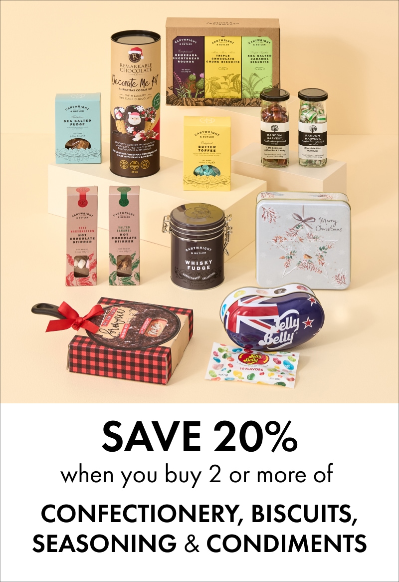 Confectionery, Biscuits, Condiments & Seasoning