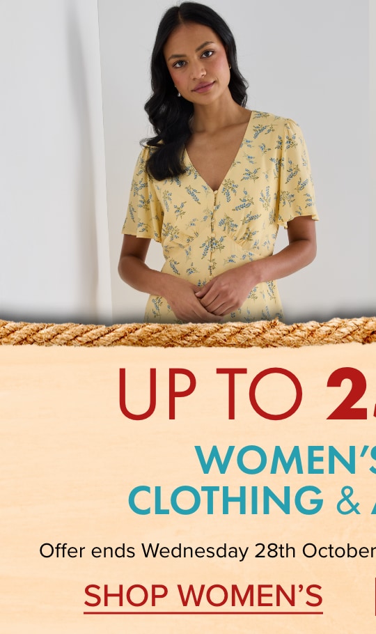 Up to 25% off Women's & Men's Clothing & Accessories