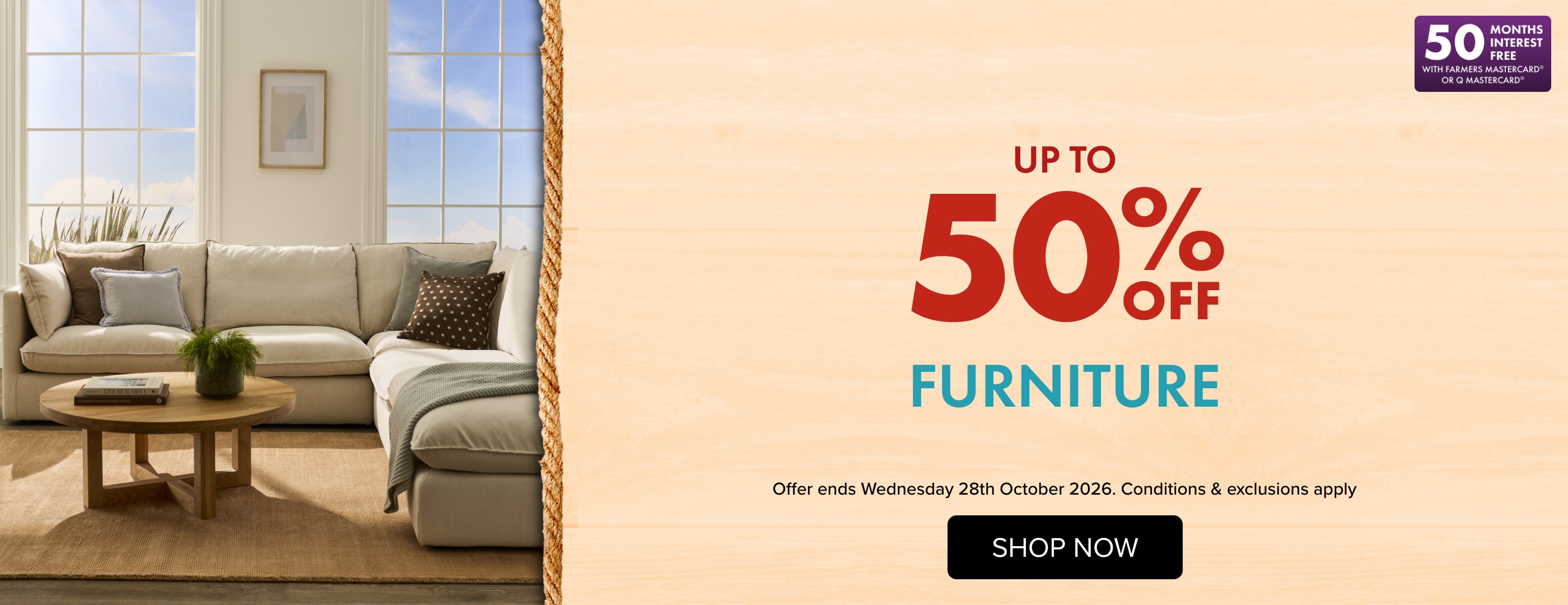 UP TO 50% OFF Furniture