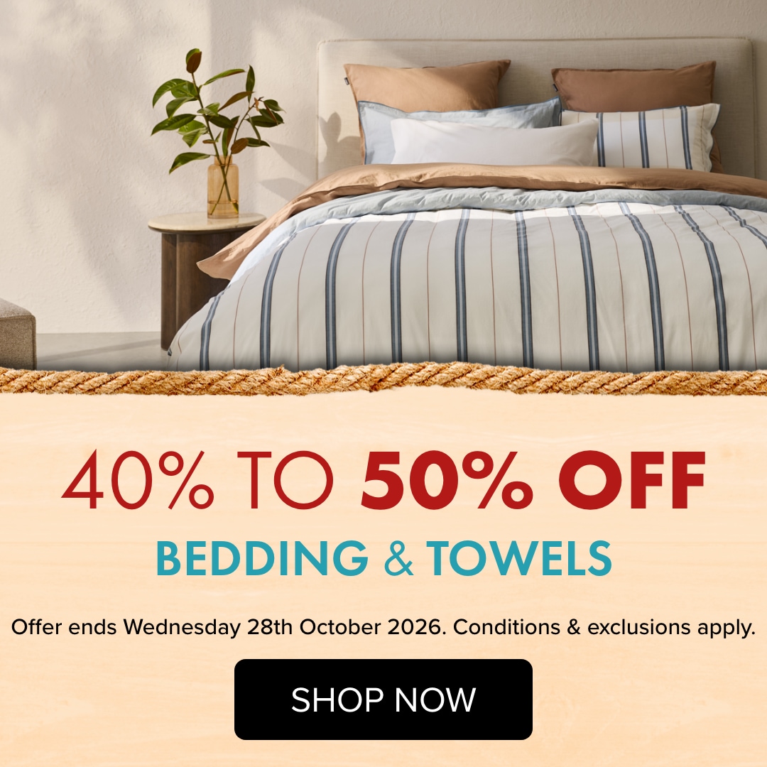 40% to 50% OFF Bedding & Towels