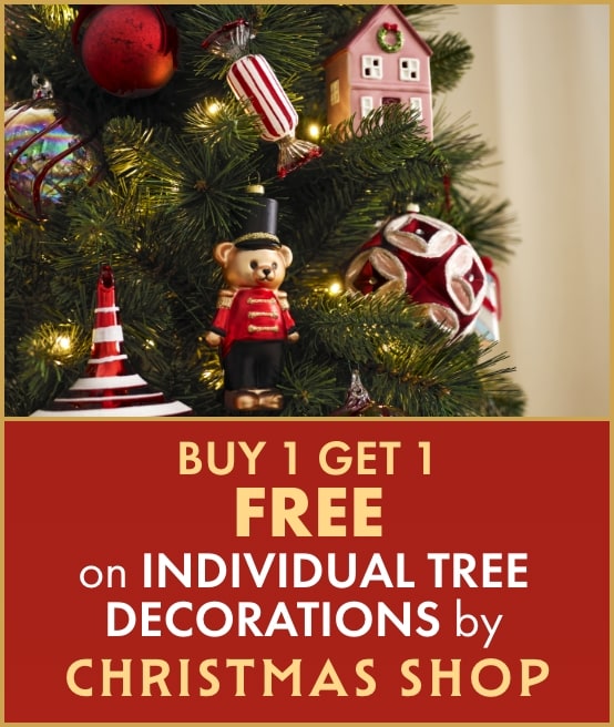 BUY 1 GET 1 FREE Individual Tree Decorations by Christmas Shop
