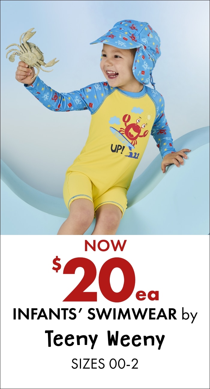 NOW $20ea Infants' Swimwear by Teeny Weeny Sizes 00-2