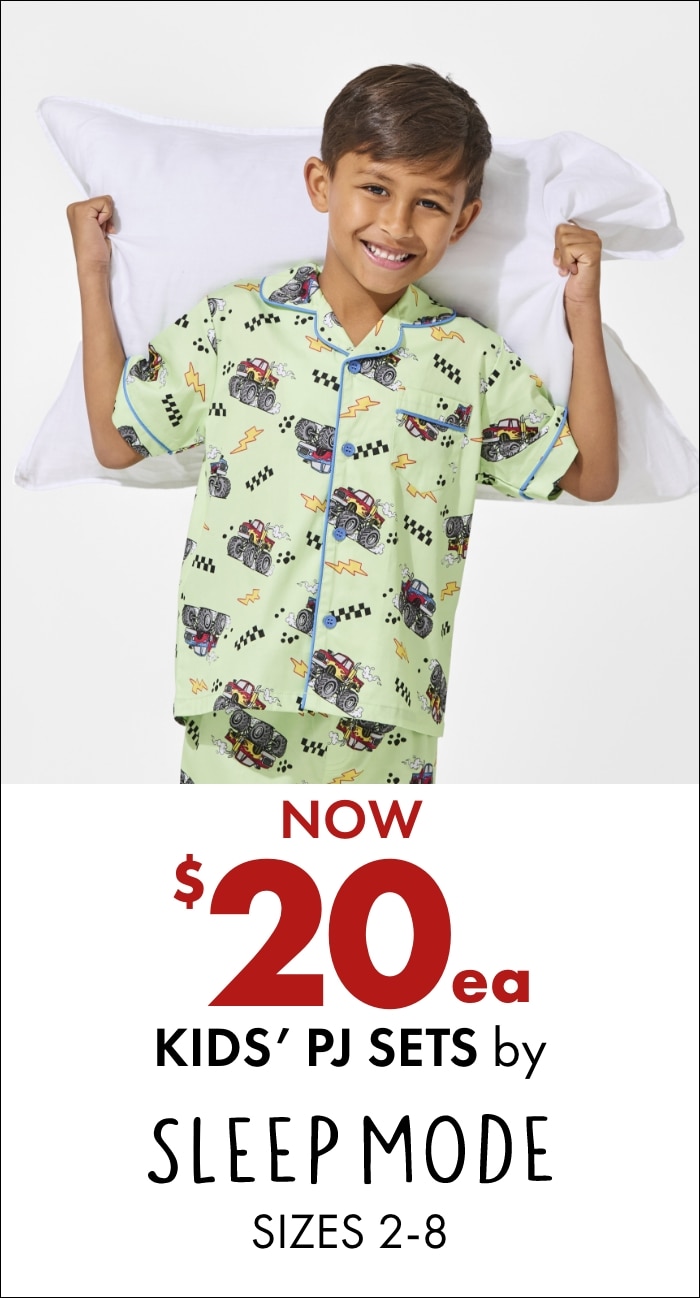 NOW $20ea Kids' PJ Sets by Sleep Mode Sizes 2-8