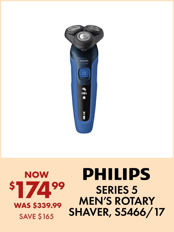 Philips Series 5 Men's Rotary Shaver, S5466/17 – Now $174.99