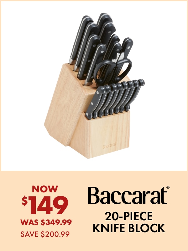 NOW $149 20pc Knife Block by Baccarat