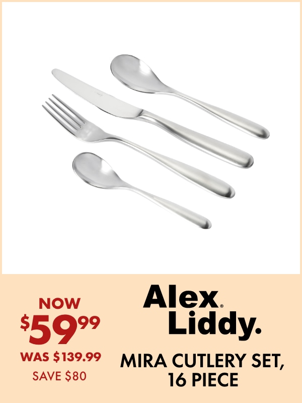 NOW $59.99 Mira 16 PC Cutlery Set by Alex Liddy