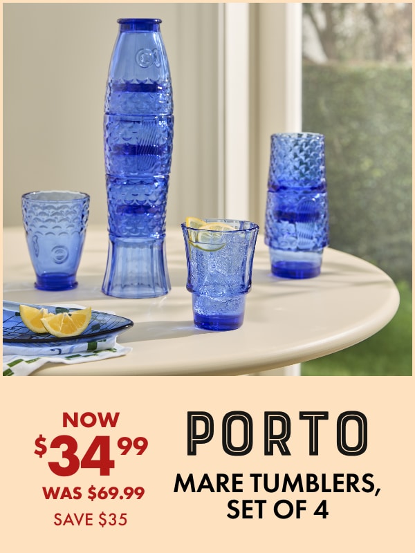 NOW $34.99 Mare Tumblers Set of 4 by Porto