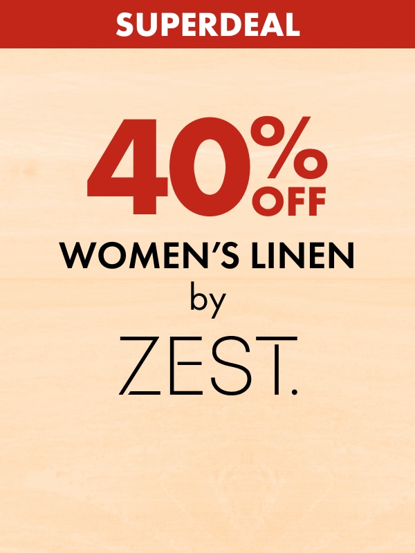 SUPERDEAL 40% OFF Women's Linen by Zest