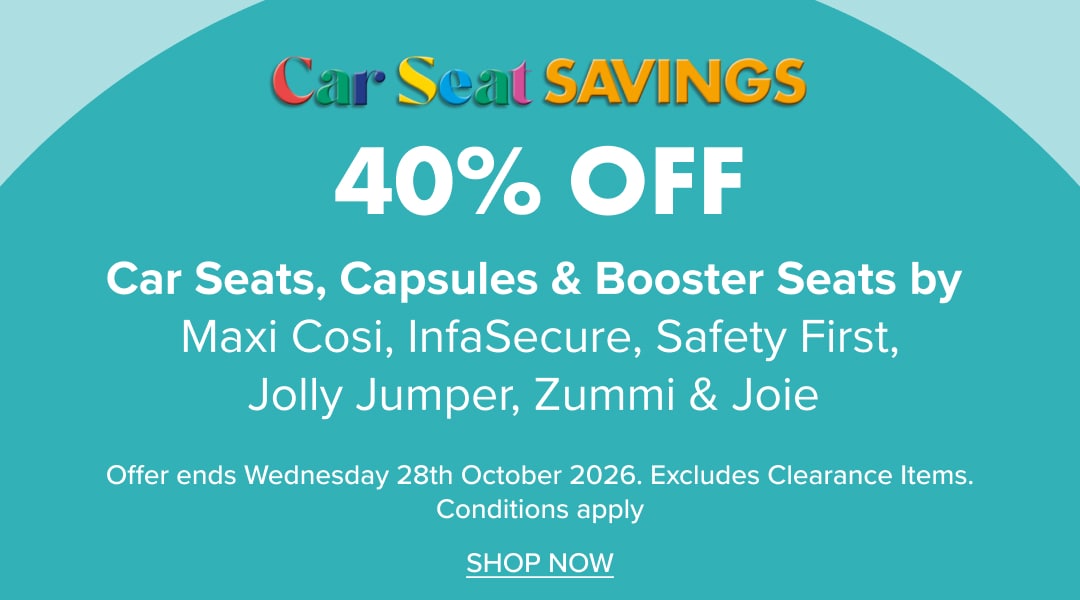 40% OFF Car Seats, Capsules & Booster Seats
