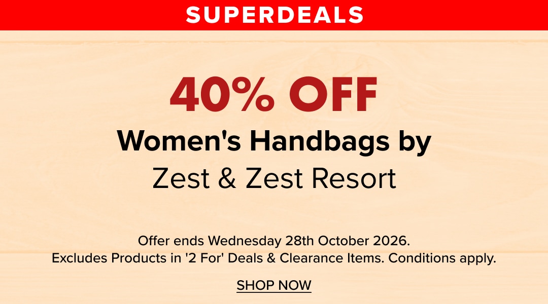 SUPERDEAL 40% OFF Women's Handbags by Zest & Zest Resort