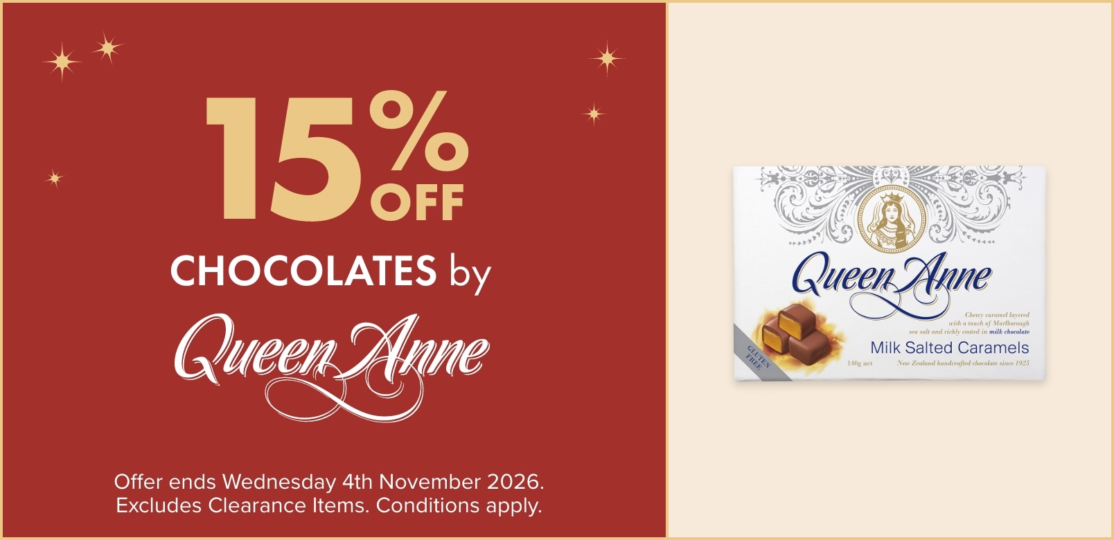 15% OFF Chocolates by Queen Anne