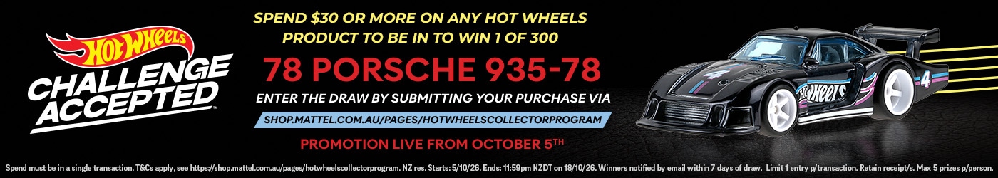 Spend $30 or more on any Hot Wheels product to be in to win 1 of 1000 78 Porsche 935-78