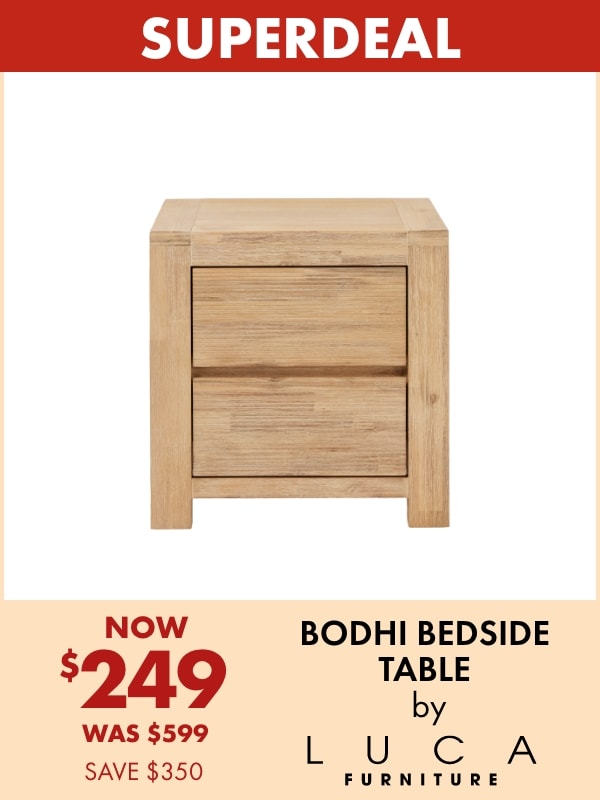 NOW $249 Bodhi Bedside Table by LUCA Furniture