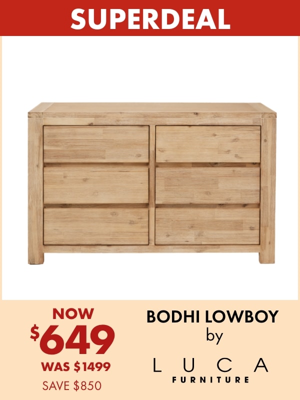 NOW $649 Bodhi Lowboy by LUCA Furniture