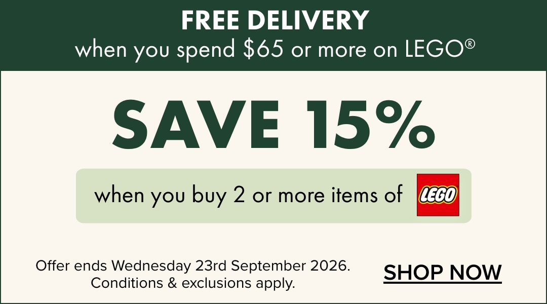SAVE 15% when you buy 2 or more items of LEGO®