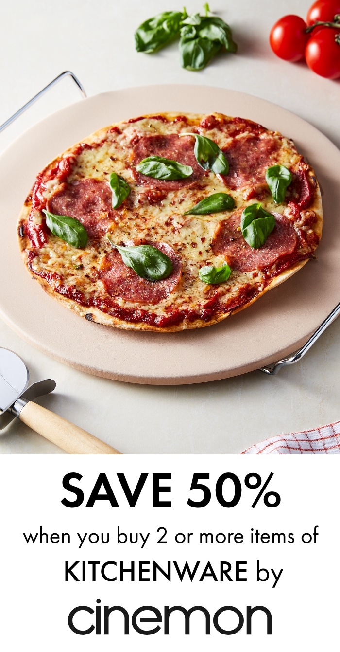 Save 50% when you buy 2 or more items of Kitchenware by Cinemon.