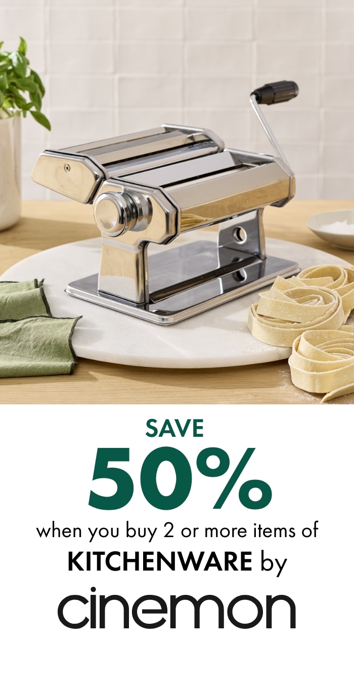 SAVE 50% when you buy 2 or more items of Kitchenware by Cinemon