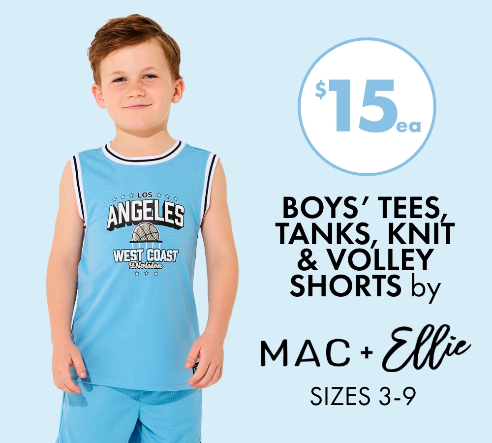 $15ea Boys' Tees & Tanks by Mac & Ellie
