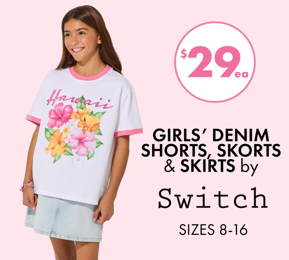 $29ea Girls' Denim Shorts, Skorts & Skirts